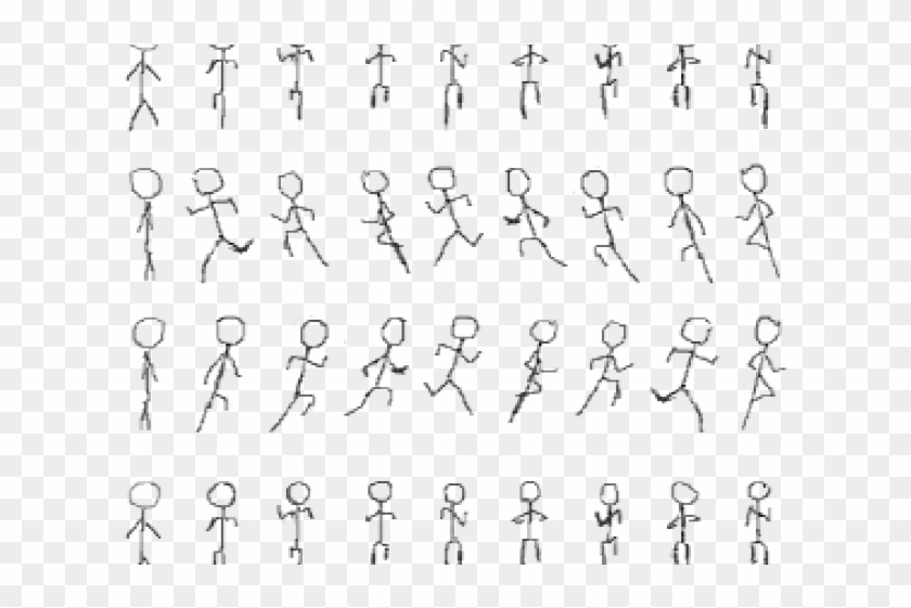 Stick Figure Animation Sheet, HD Png Download - 640x480(#1675577) - PngFind