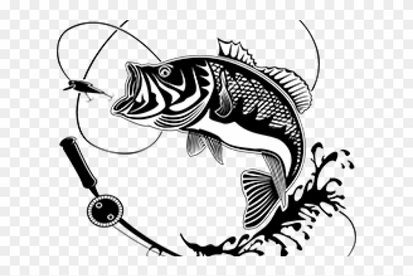 Fishing Rod Clipart Fishing Accessory - Wall Decal Fish, HD Png Download -  640x480(#1687287) - PngFind