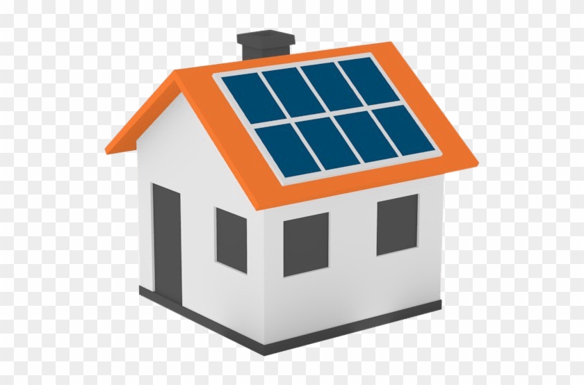 Commercial Finance Option For Solar Power - Cartoon Home With Solar Panels,  HD Png Download - 600x600(#1719086) - PngFind
