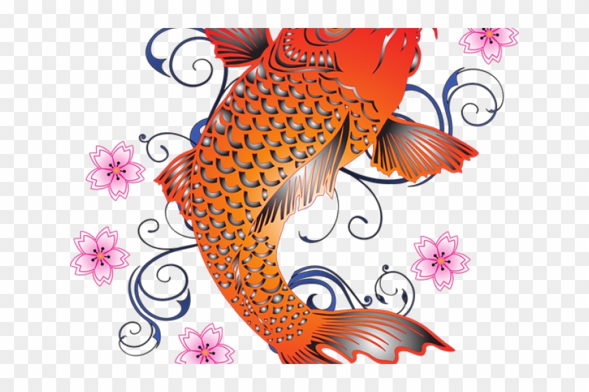 Koi Fish Clipart Vector - Di Carpe Giapponese Disegni, HD Png Download ...