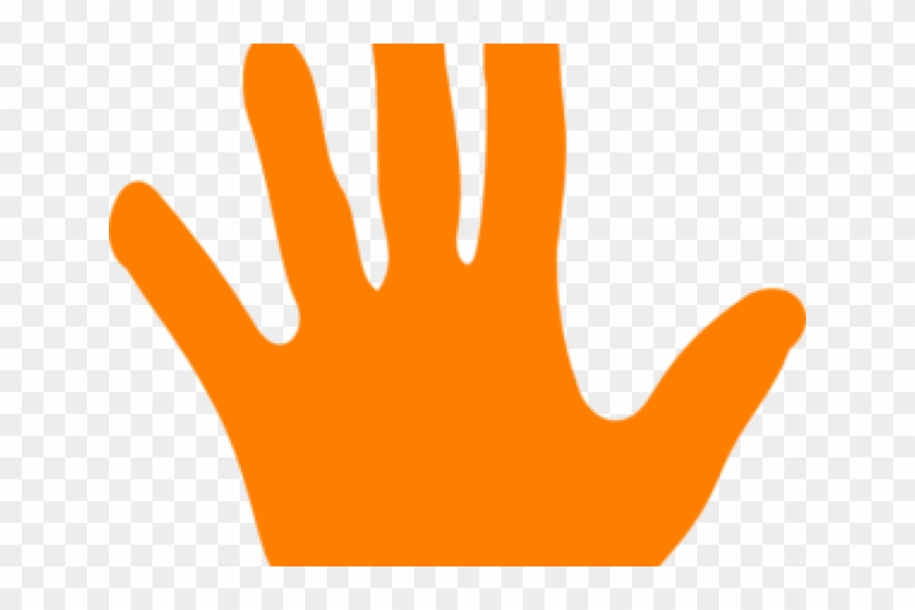 handprint clipart colored  orange hand clipart hd png