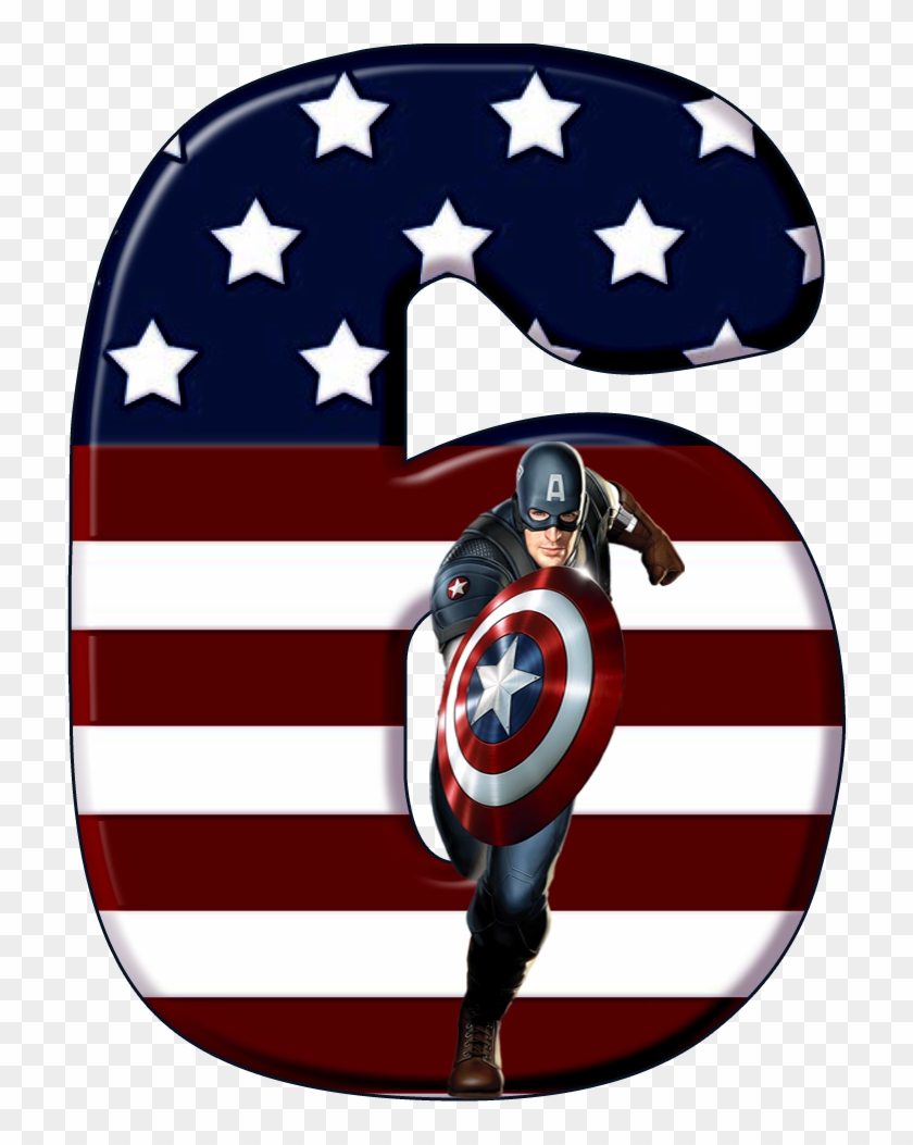 Bday Invitation Card, Captain America Party, Ideas - Numeros Capitao America,  HD Png Download - 716x973(#1732931) - PngFind
