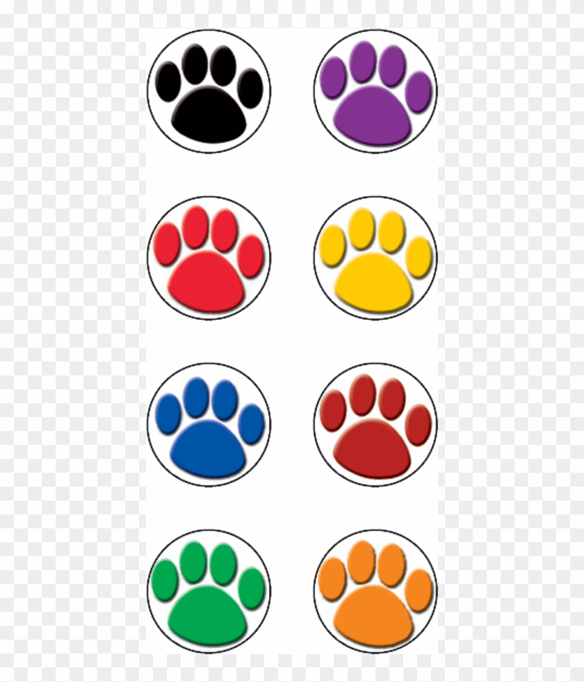 Tcr4819 Colorful Paw Prints Mini Stickers Image Diy Paw Patrol