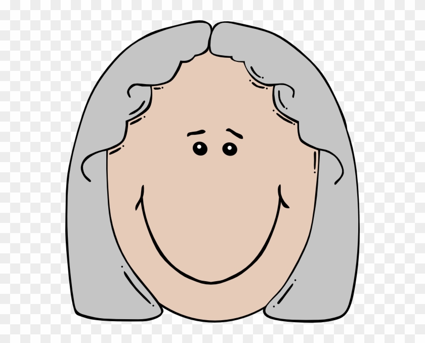 Svg Free Download Grandma Face Clipart - Old Lady Face Clipart, HD Png  Download - 582x597(#1749881) - PngFind