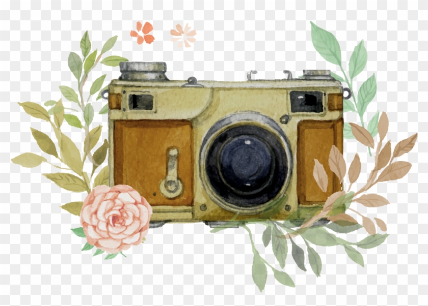 Download Vector Camera Watercolor - Camera With Flowers Png, Transparent Png - 1200x1200(#1753993) - PngFind