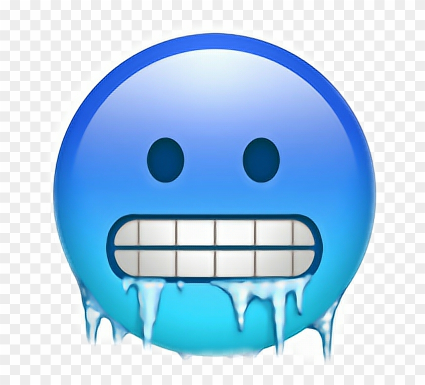 Emoji Face Cold Freezing Iphone Cold Emoji Hd Png Download