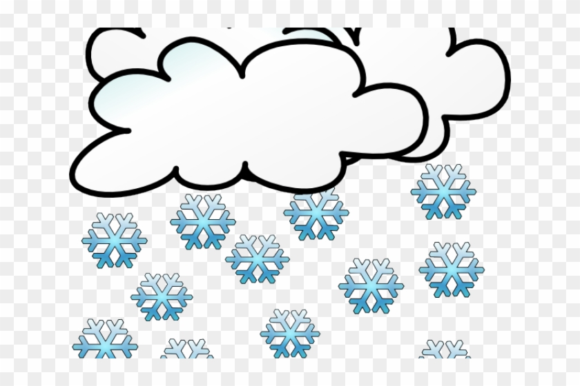 Snowfall Clipart Blue Snow - Clip Art Snowy Weather, HD Png Download