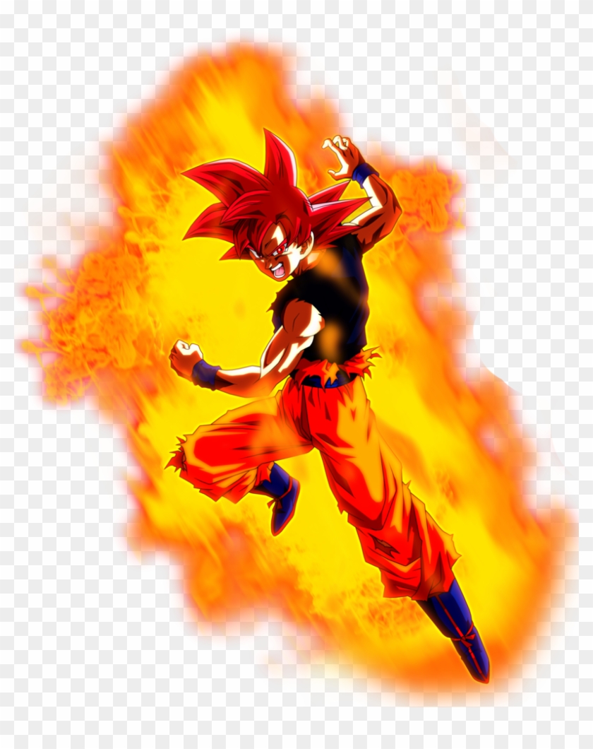 Goku Super Saiyan God PNG Image