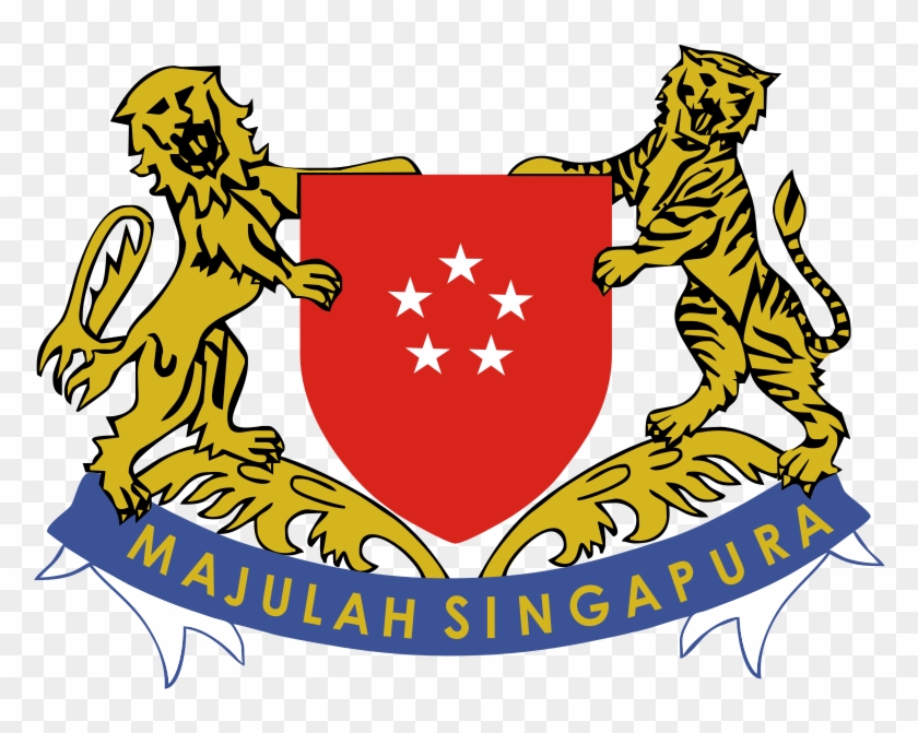 Singapore Coat Of Arms , Png Download - Singapore Coat Of Arms Flag