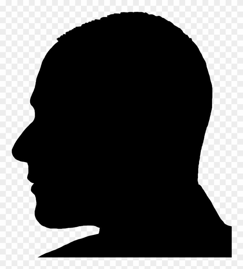 Face Silhouettes Of Men, Women And Children - Male Head Profile ...