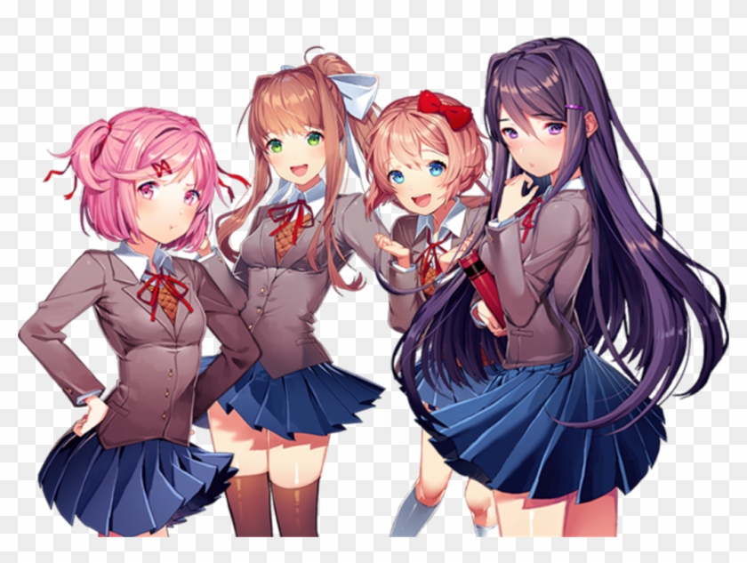 monika, natsuki, yuri, and sayori (doki doki literature club) drawn by  siena_(moratoriummaga)