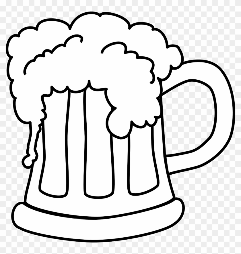 Beer Mug White Png - Cartoon Beer Black And White, Transparent Png -  1274x1280(#1791078) - PngFind