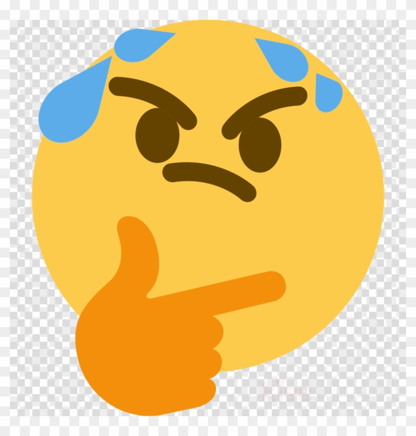 Thinking - Free Discord Meme Emoji Clipart Full Size Discord Meme Emojis  Png,Flushed Emoji Png - free transparent png images 