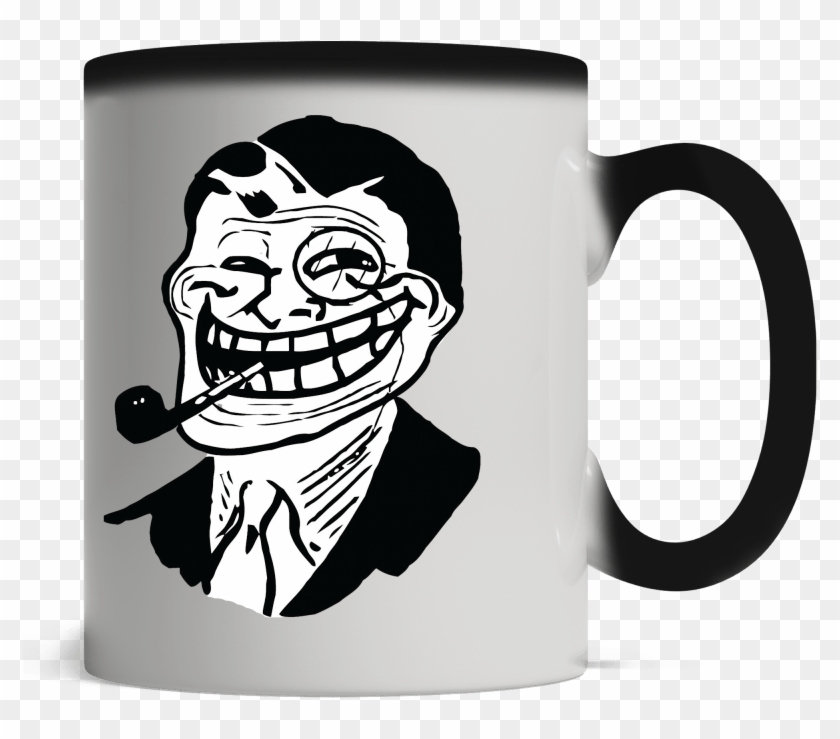 Troll Face Smoking Mug - Troll Face Classy, HD Png Download -  800x800(#1797454)