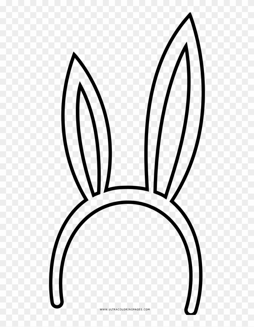 Bunny Ears Coloring Page - Rubber Stamping, HD Png Download - 517x1001
