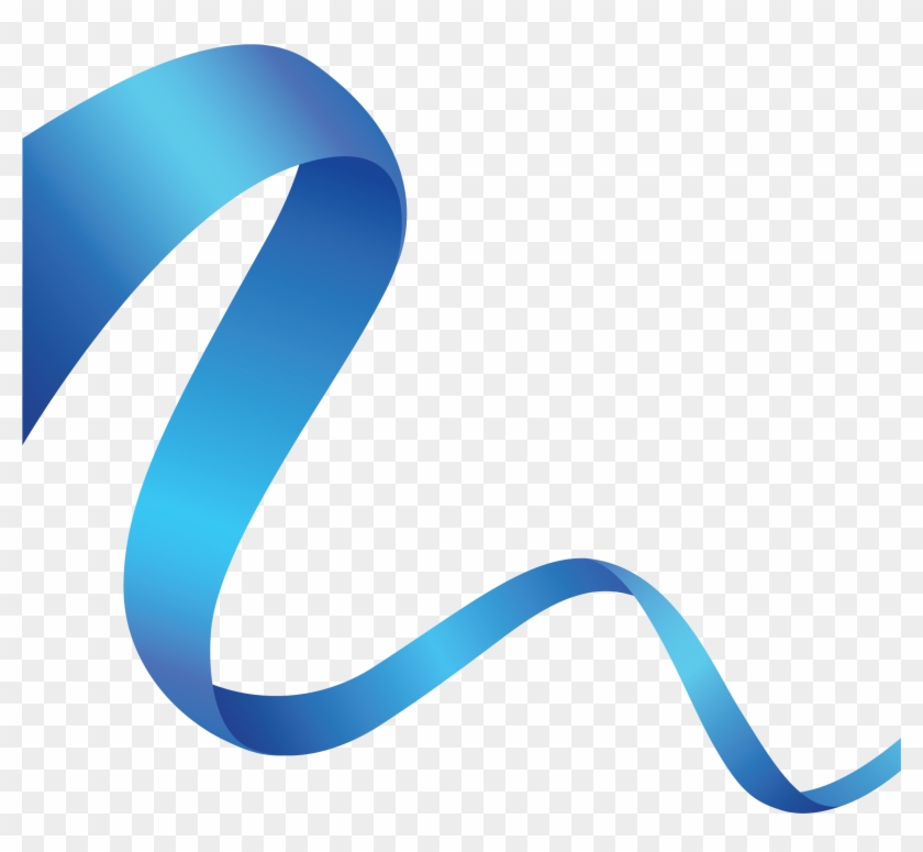 Blue Ribbon Wave - Синяя Лента Пнг, HD Png Download - 2557x2009 ...