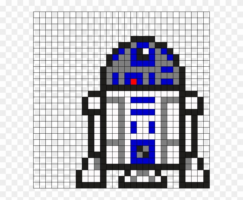 R2d2 Pixel Art Minecraft Star Wars Hd Png Download 610x610