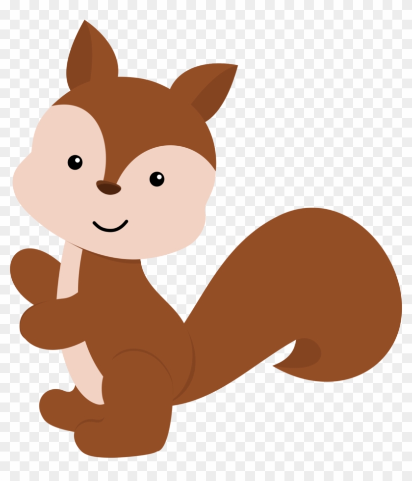 Squirrel Clipart Single Animal - Cute Woodland Animals Clip Art, HD Png  Download - 806x900(#1812644) - PngFind