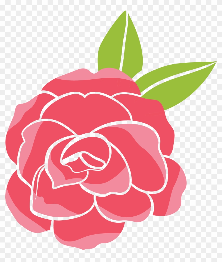 Flores Animadas Png - Rose Flower Cartoon Png, Transparent Png