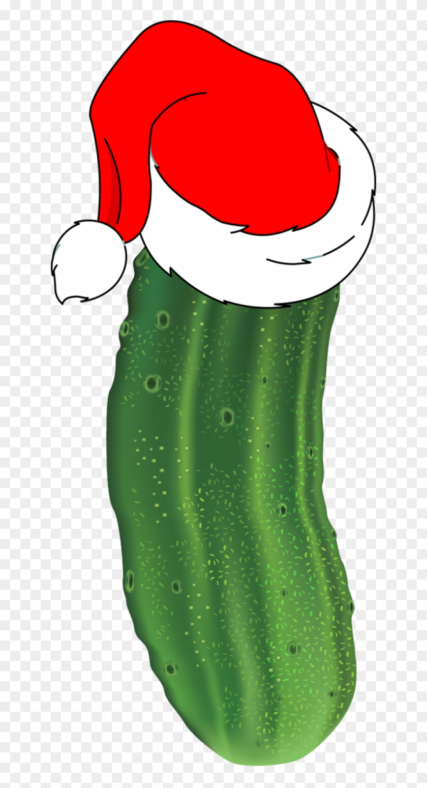 Christmas Pickle Clipart - Christmas Pickle With Hat, HD Png Download