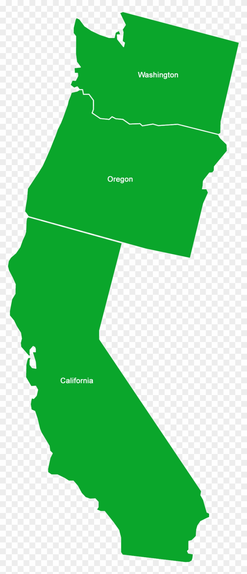 Image Result For Outline Of Washington Oregon And California