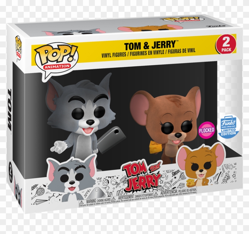 tom and jerry flocked 2 pack
