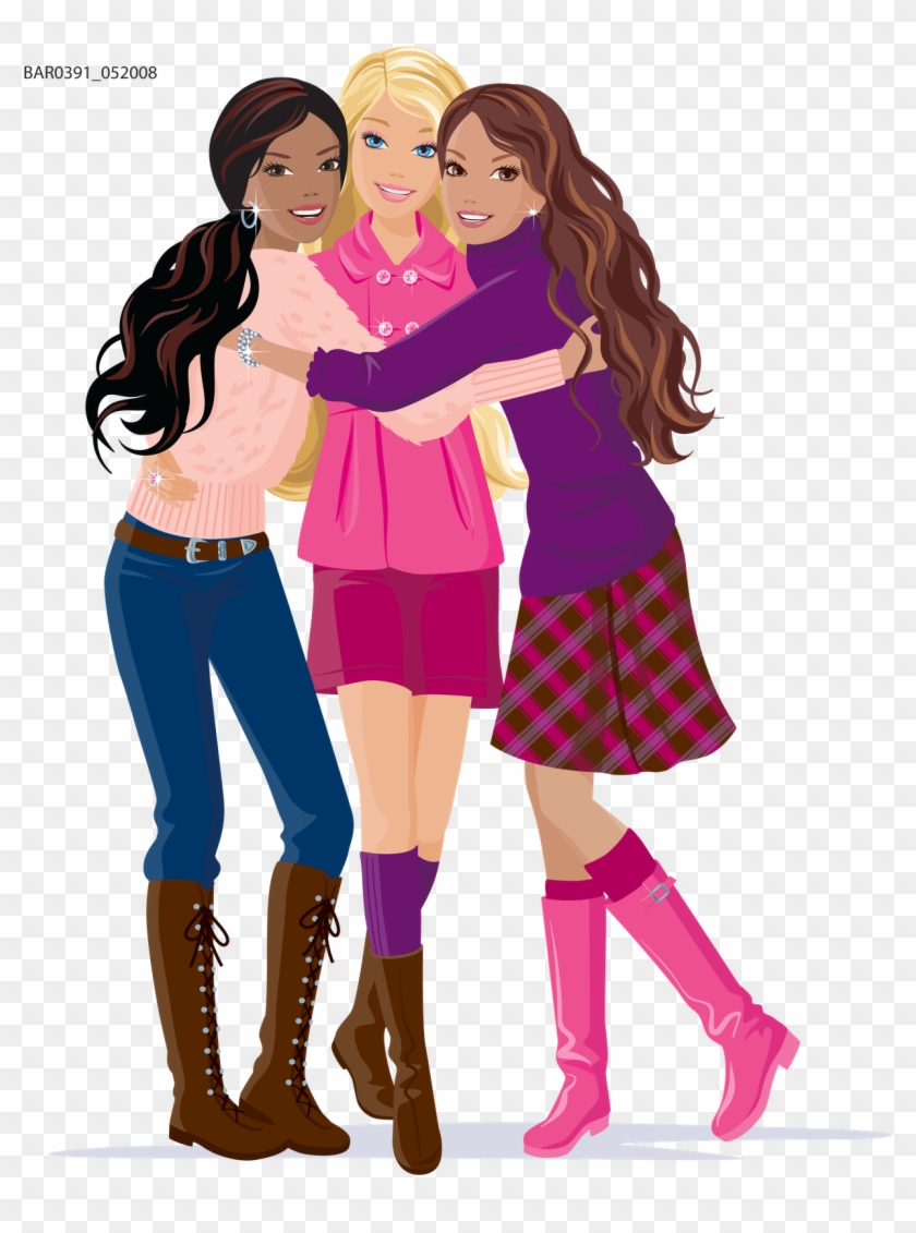 Girl Clipart Friend - Happy Friendship Day My All Friends, HD Png Download  - 1398x1600(#1859287) - PngFind