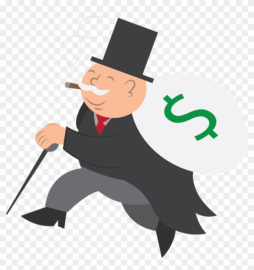 Money Man With Money Bag - Fat Guy With Money Cartoon, HD Png Download -  800x815(#1861842) - PngFind