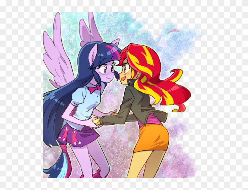 Anime Sunset Shimmer X Twilight Sparkle