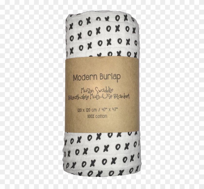 modern burlap swaddle