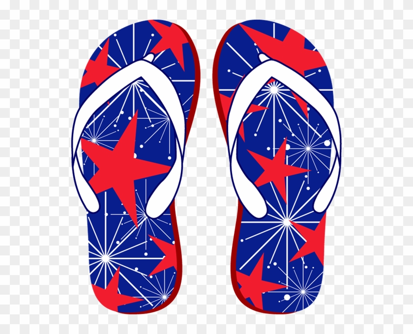 4th of july flip flops