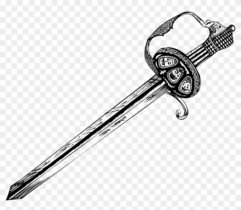 Sword Vector Png Hand Drawn Sword Transparent Png 1394x1149 Pngfind