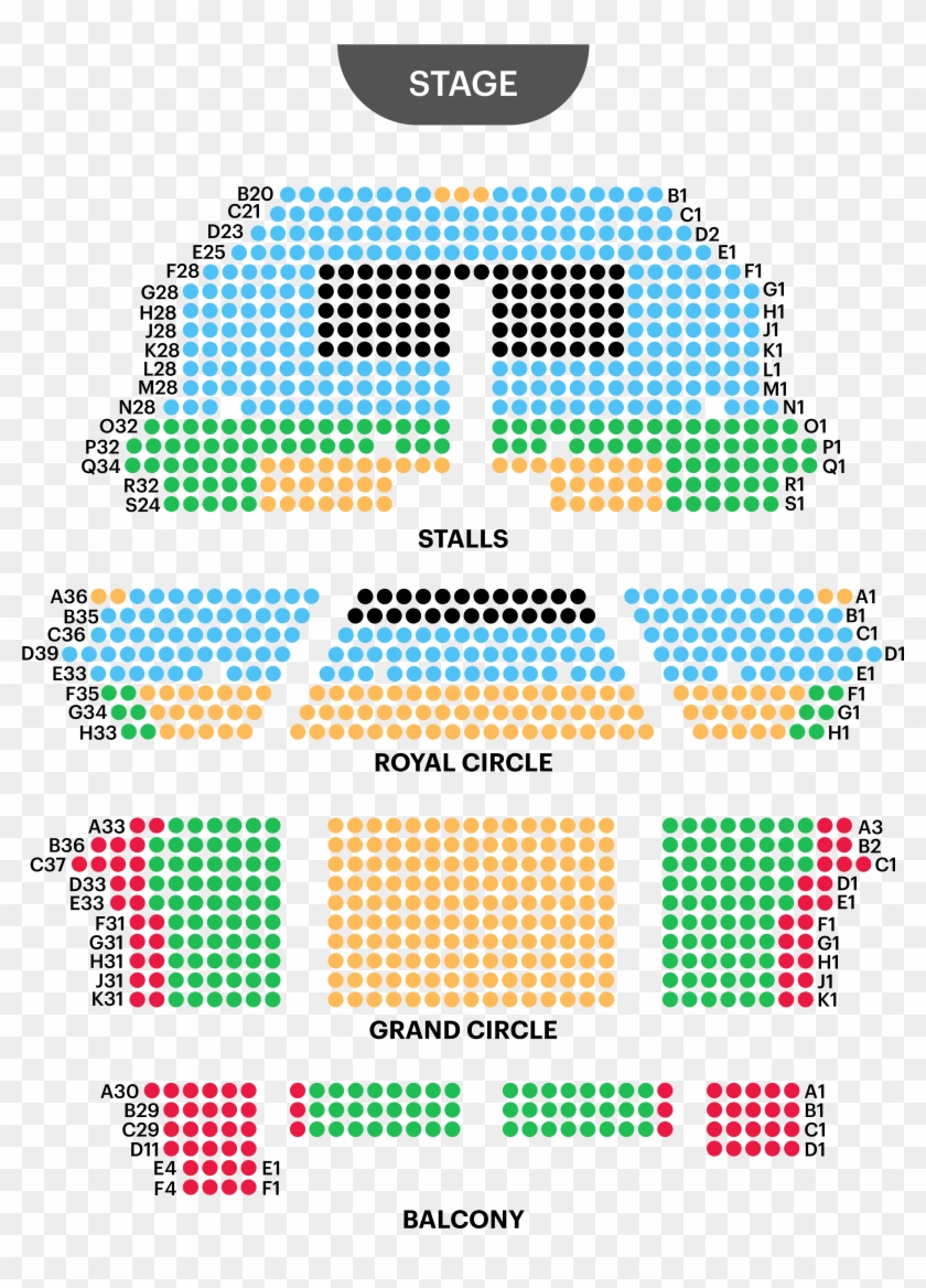 Her Majesty S Theatre Seating Map Hd Png 3909x5222 1890480 Pngfind