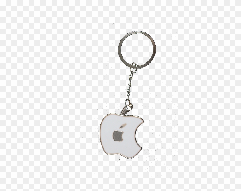 Apple Logo Keychain White - Keychain, HD Png Download - 600x600