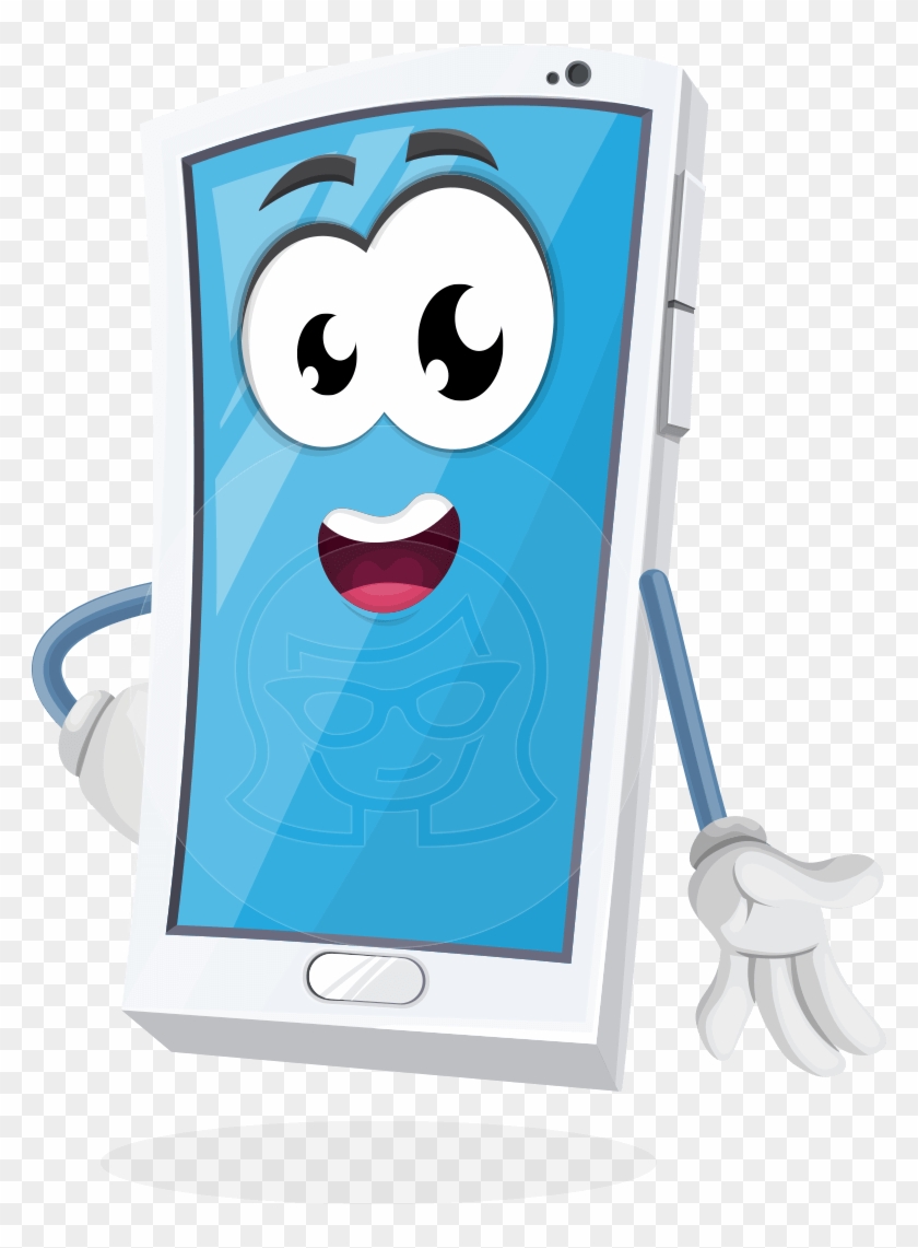 Mobile Phone Cartoon Vector Character, HD Png Download - 957x1060(#1894638)  - PngFind