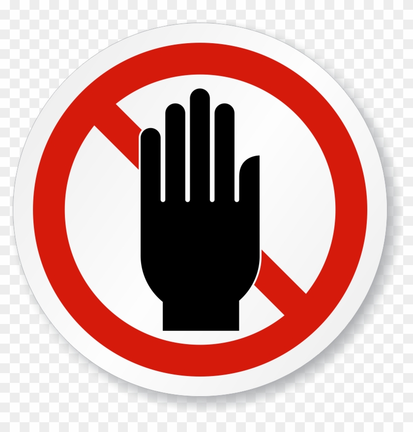 Do Not Obstruct Stay Clear Iso Prohibition Sign Sku Don T Touch Icon 