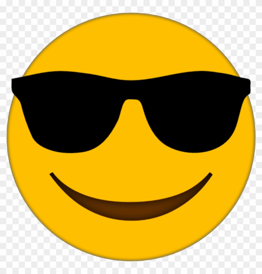 smiley face with sunglasses clipart