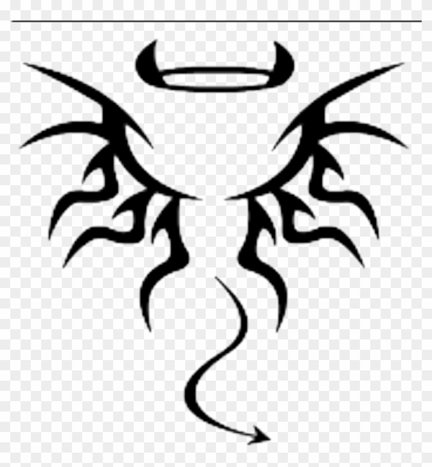 Cute Black Outline - Small Devil Tattoo Designs, HD Png Download -  960x993(#194253) - PngFind
