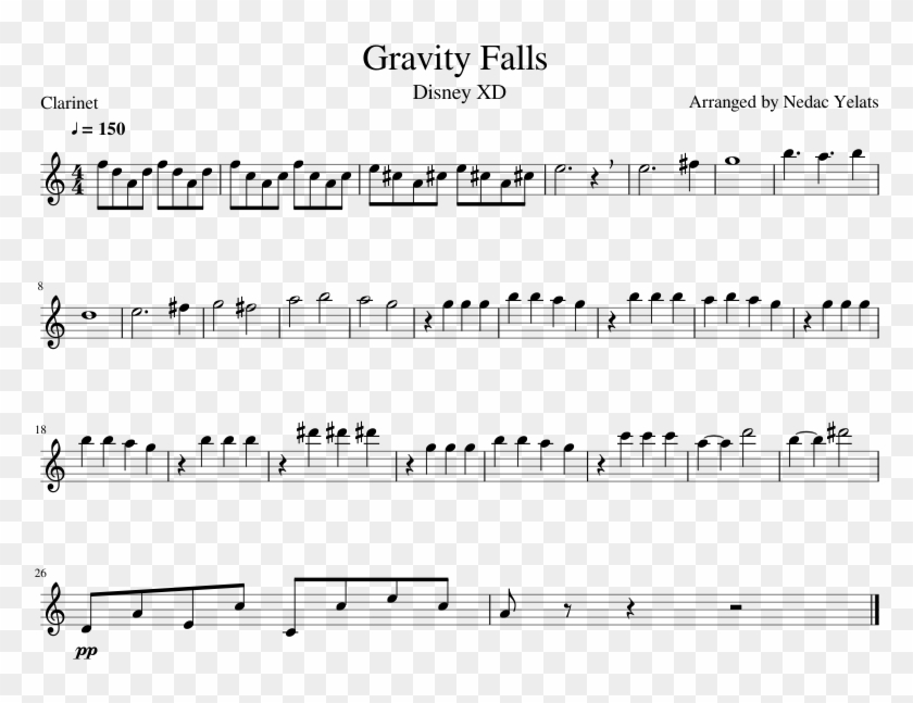 Gravity Falls Gravity Falls Theme Song Clarinet Hd Png Download