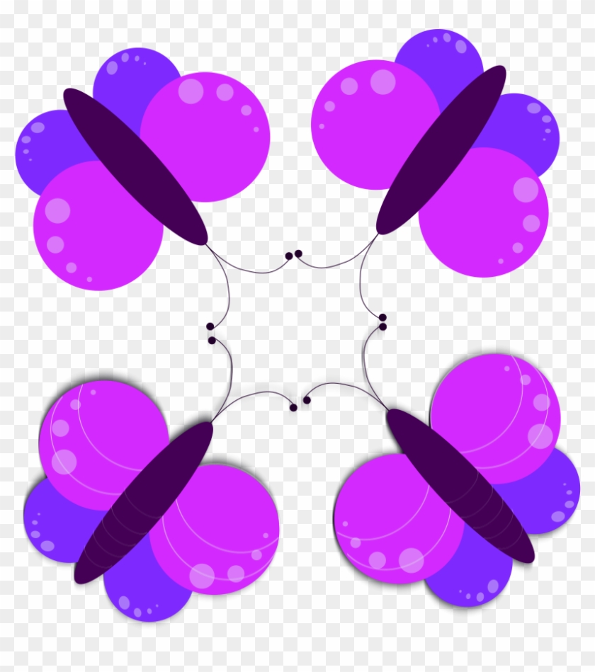 Bowling Ball Clip Art - Purple Butterfly Clipart Free, HD Png Download