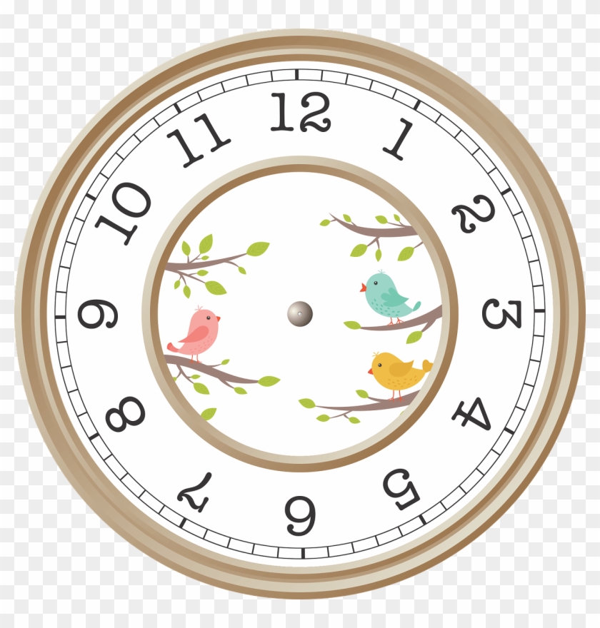 Clock With Birds On Twigs, HD Png Download - 1280x1280(#1922330) - PngFind