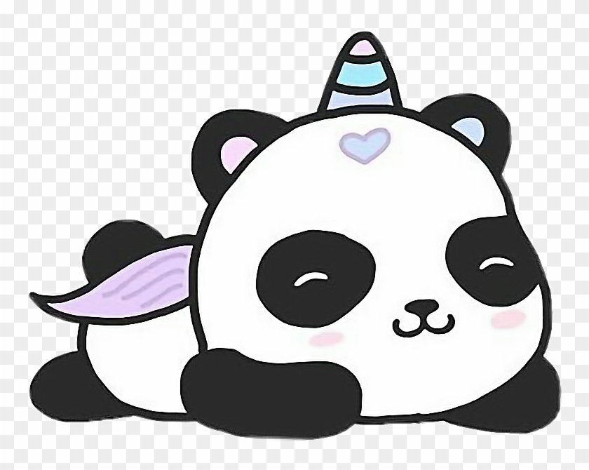 Panda Cartoon Cute Unipanda Unicorn Freetoedit Png Cute Baby Panda Drawing Transparent Png 766x590 Pngfind