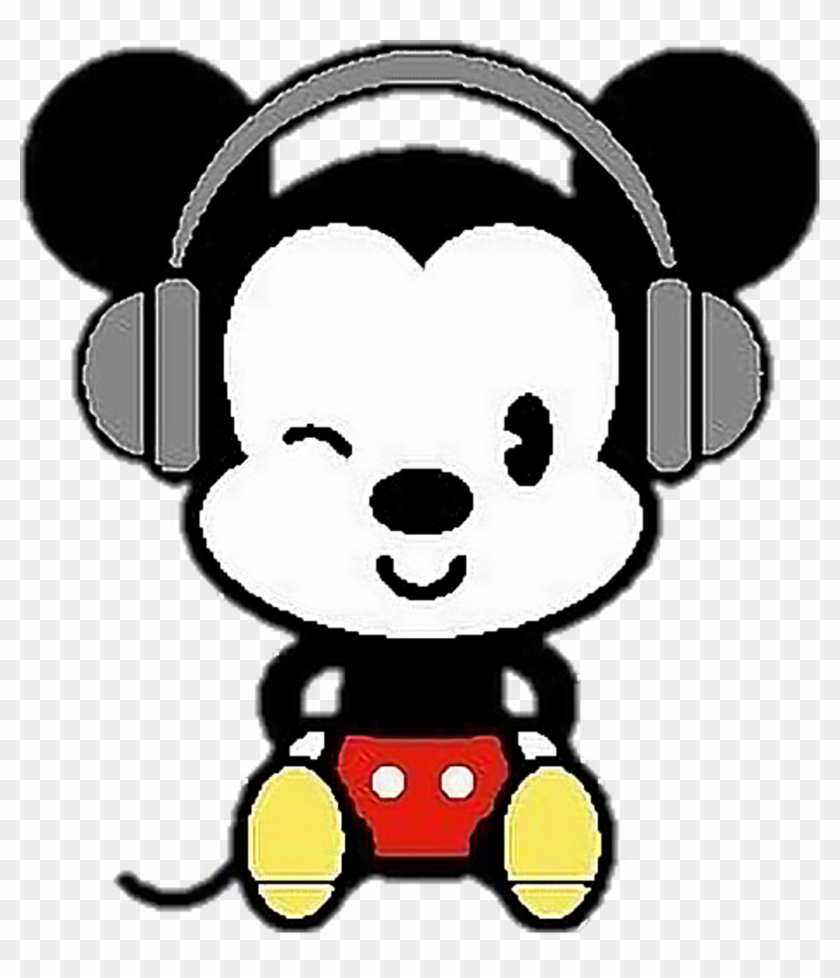 mickey mouse with headphones