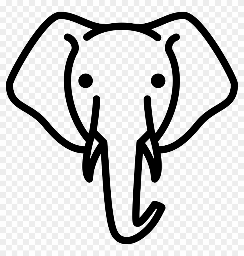 Elephant Head Comments - Vector Elephant Head Svg, HD Png Download