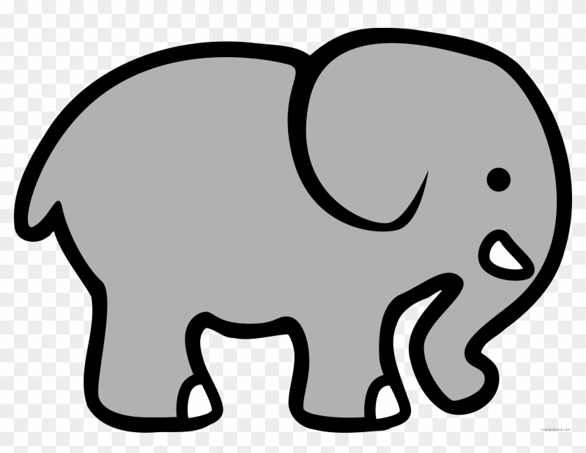 Black And White Clipart Elephant 6 Of - Drawing Cartoon Elephant, HD Png  Download - 2400x1743(#1943527) - PngFind