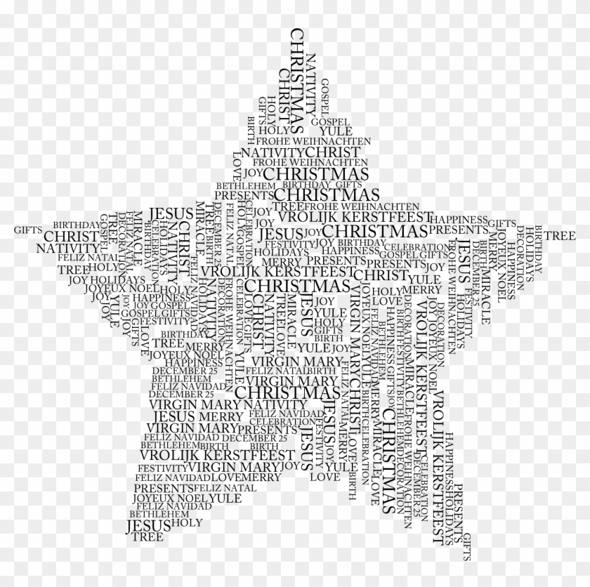 Big Image Christmas Star Word Cloud Hd Png Download 2344x2224 1945563 Pngfind