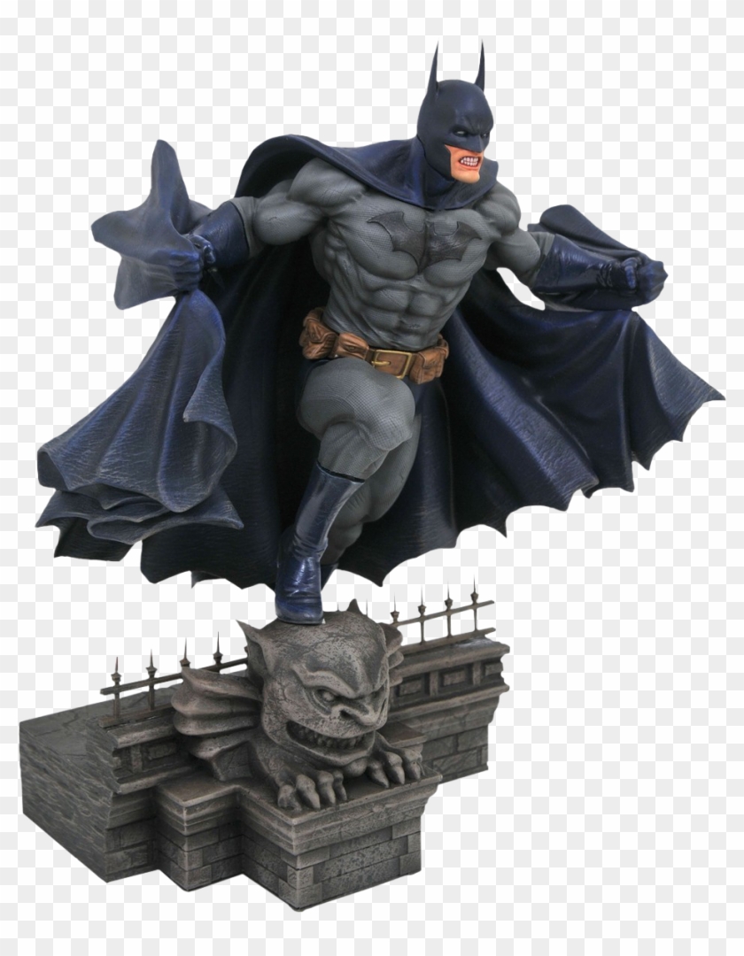 Batman On Rooftop Dc Gallery 9” Pvc Diorama Statue, HD Png Download ...