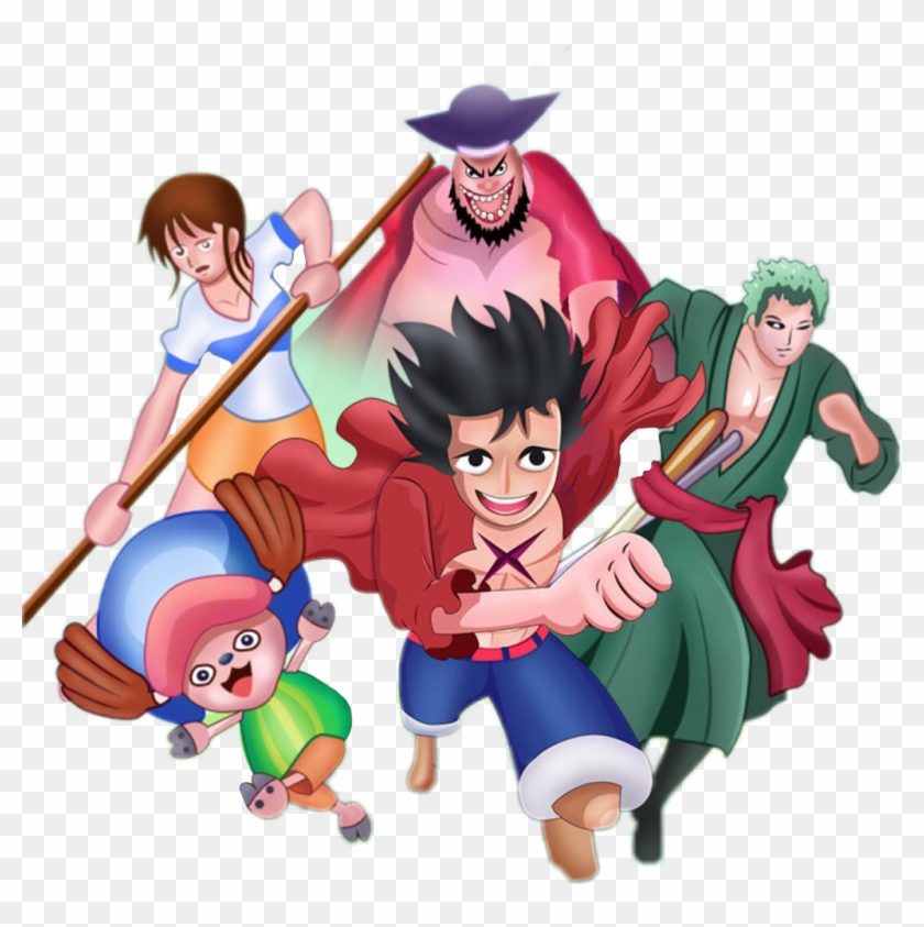 Fakeonepiece Onepiece Luffy Zoro Nami Chopper Hd Png