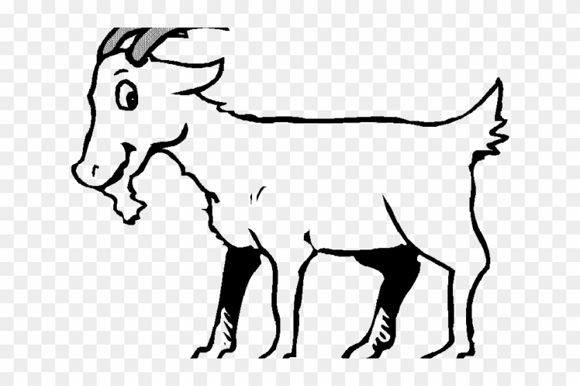 Drawn Goat Printable - Black And White Clip Art Goat, HD Png Download -  640x480(#1974397) - PngFind