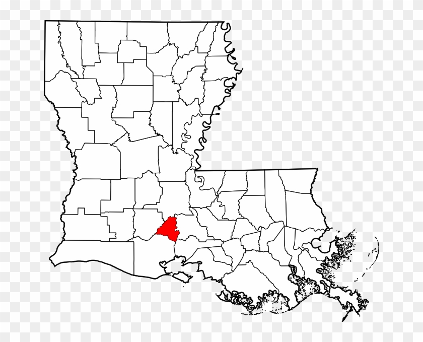 Map Of Louisiana Highlighting Lafayette Parish - Lafayette Louisiana On